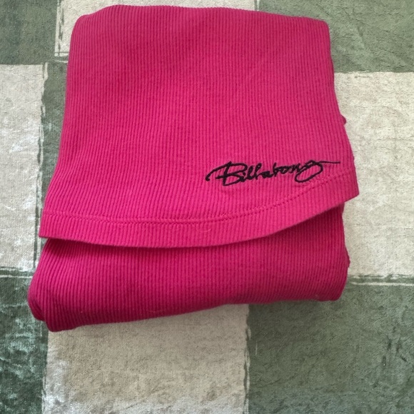 Retro Billabong Thin Retired Vintage V-Neck Top Size 8 Hot Barbie Pink - Picture 6 of 6